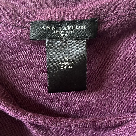 Ann Taylor Purple Cowl Neck Top - Picture 2 of 4